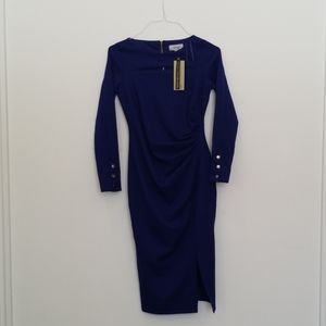 Cobalt blue Coast midi dress NWT